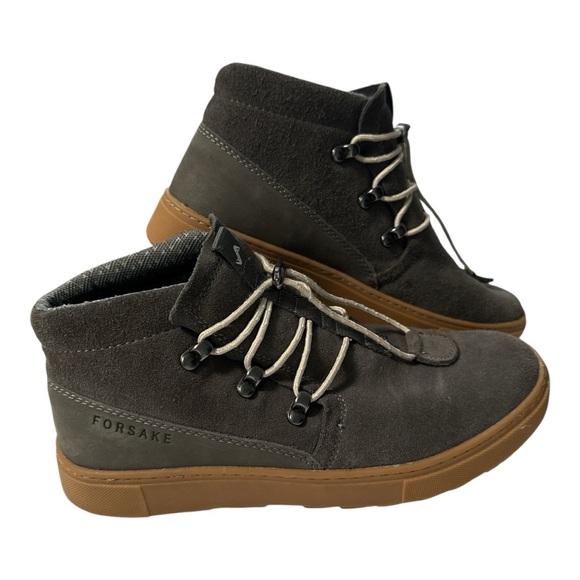 Forsake Lucie Casual Slip On Trail Boots Womens 8 Gun Metal Gray Suede Leather - Picture 2 of 8